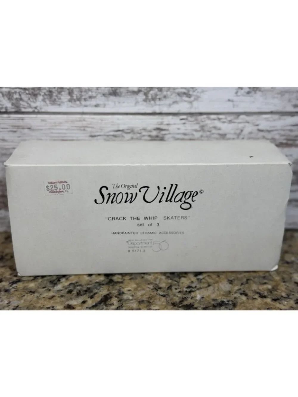 Department 56 Snow Village CRACK THE WHIP SKATERS Set Of 3  #5171-3